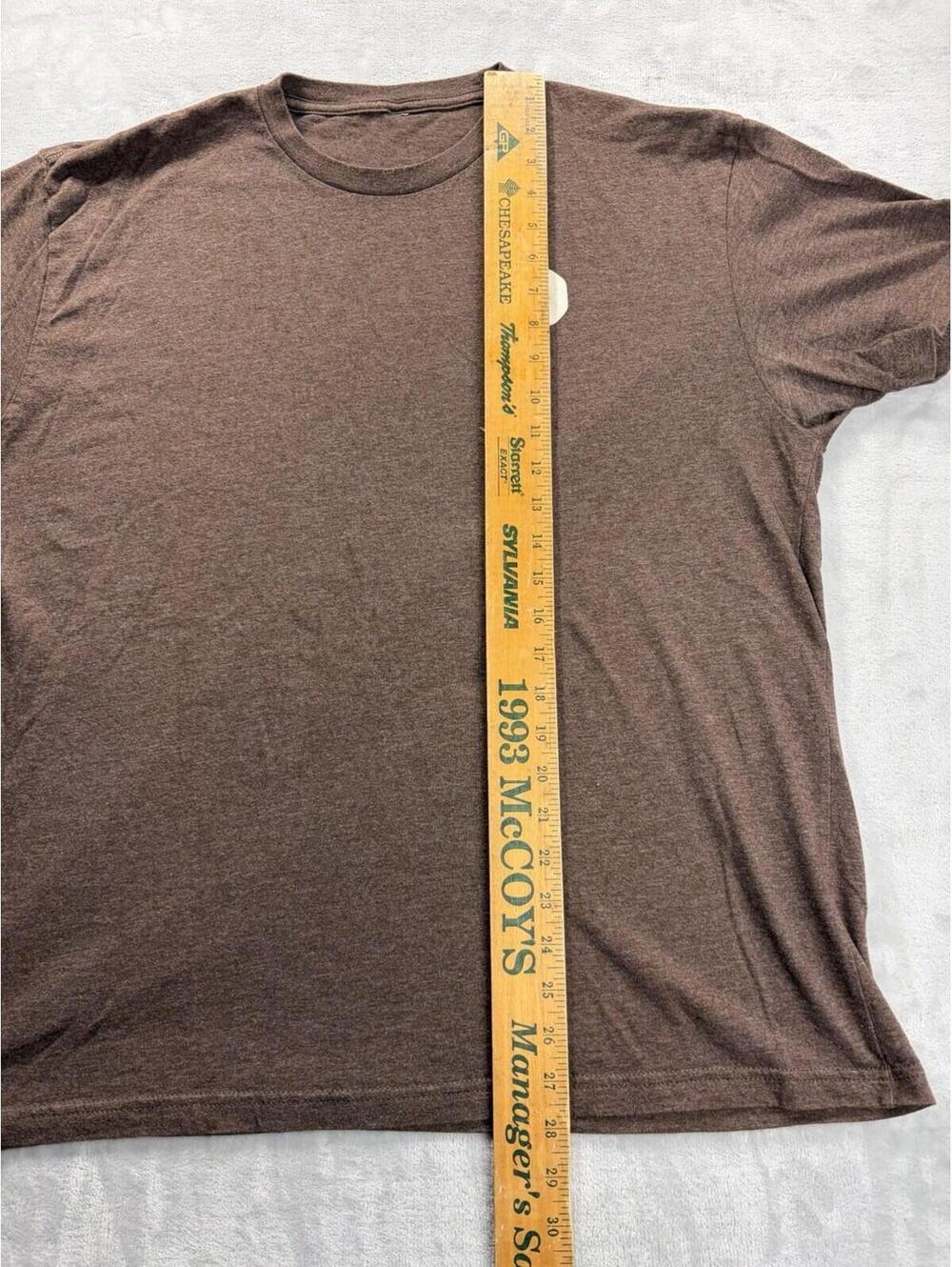 Poncho Shirt Men's XL Brown Texas Cowboy Outdoors Graphic Tee Hiking Camping - Picture 3 of 4
